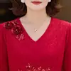 Elegante vestido para el banquete de boda de la suegra, nuevo estilo otoño 2026, vestido para madre joven con bordado elaborado