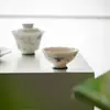 Estilo Dinastía Tang y Song Arcilla de Jade Pintada a Mano Azul y Blanco Mariposa Pequeña Floral Cerámica Doméstica Boca de Flor Taza Maestra Juego de Té Kung Fu Taza de Té