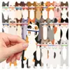 30 Marcadores de Página de Gato de Desenho Animado, Série Gato Dupla Face, Marcadores de Página Criativos Simples em Formato Artístico, Cartões de Marcação para Estudante