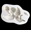 Molde de silicone para bolo com asas de anjo, molde de açúcar flip, molde de chocolate, gesso, aromaterapia, molde decorativo para assar