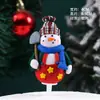 Argila Macia Papai Noel Decoração de Bolo Ornamentos Árvore de Natal Pequeno Alce Boneco de Neve Festivo Decoração de Mesa de Sobremesa de Aniversário