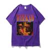 Camiseta de Verão Fina Estampada com Wicken Ultra-Clara Manga Curta Oversize Meia-Manga Masculina Estilo Solto Marca Tendência