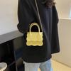 Cor Sólida Onda Bolsa Textura Moda Ombro Pequeno Quadrado Bolsa Feminina 2023 Bolsa de Viagem Nova Corrente Crossbody Bolsa