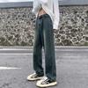Jeans Retrô Americano High Street 2026 para Homens, Calça Longa Casual Solta Reta Lavada para Primavera e Outono, Tendência Juvenil