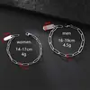 Pulsera de Pareja con Clip de Papel de Acero Inoxidable para Hombres y Mujeres Hip-Hop Simple Pulsera con Grabado Láser Joyería Transfronteriza de Acero de Titanio
