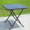 Mesa Pequena e Cadeiras para Varanda Conjunto de Chá Lazer Conjunto de Mesa e Cadeiras para Exterior Loja de Chá com Leite Mesa Externa de Vidro Temperado com Efeito Ondulado