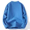 Suéter para Hombre Otoño e Invierno Moda Marca Suéter de Lana Trenzada Cuello Redondo Cálido Ropa Interior Juvenil Suelto Suéter de Punto para Hombre Comercio Exterior