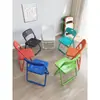 Silla Plegable para Uso en Casa, Silla de Plástico Moderna y de Moda para Fotos, Silla para Dormitorio, Oficina, Reuniones, Capacitación, Exterior con Respaldo, Venta al por Mayor