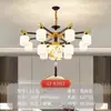 Araña de estilo chino nuevo para villa, de cobre macizo y madera maciza, luz principal para la sala de estar, de alta gama y elegante, adecuada para iluminación de vestíbulos de doble altura y techos altos