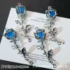 Accesorios de Estilo Oscuro Estilo Europeo y Americano Mariposa Negra Pistola Cruz de Rosa Colgante Pulsera de Cuentas DIY Collar