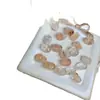 Colgante Natural Flor de Koi Pixiu Cristal Textura Transparente Brillante Accesorios para Pulsera Collar DIY
