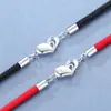 Pulsera para Parejas, Pulsera Tejida de Hilo Negro y Rojo, Regalo para Estudiantes, Pulsera Conmemorativa en Forma de Corazón para Dropshipping