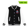 Sudadera de Uniforme de Béisbol Negra Estilo Universitario para Hombres y Mujeres en Otoño Chaqueta Holgada Estilo Coreano Ins Tendencia Ilustración Pintada a Mano Estampado