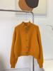 Casaco de Tricô Gola Alta Estilo Coreano Novo Outono e Inverno Feminino Suéter Cardigan Macio e Sedoso Feminino