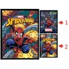 League of Legends Animación 3D Póster Estéreo Pintura con Gradiente de Rejilla Spider-man Iron Man Póster de Animación Rejilla de Ojo Desnudo
