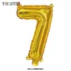 Globos Numéricos Slim de 16 pulgadas Versión Americana del 0 al 9, Decoraciones para Fiestas de Cumpleaños Infantiles, Globos de Papel de Aluminio para Habitaciones de Boda