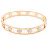 Pulsera Europea y Americana Simple de Acero de Titanio con Trébol de Cuatro Hojas con Recorte de Diamante para Mujer Acero Inoxidable Estilo K Lujo Accesible Pulsera de Zirconia