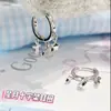 Colgante Cruz Xingyue Hebilla de Oreja Anillo de Oreja Creativo Moda Individual Tendencia Joyería Versátil Pendientes para Mujer Exquisitos y Suaves