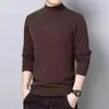 Ropa interior térmica para hombre, con calefacción, cepillada, terciopelo de doble cara, camiseta base, otoño e invierno, cuello alto medio, abrigo de otoño, camiseta de manga larga para hombre