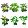Paisagismo de Aquário Plantas Aquáticas Artificiais Plantas Decorativas Tecido de Seda Jacinto d'Água Caixa para Répteis Paisagismo Enfeites de Plantas Verdes Plantas Aquáticas de Plástico