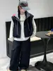 Nuevo conjunto casual de otoño para niñas: sudadera con capucha, chaleco de cuadros con solapa, pantalones cargo con bolsillos, conjunto de tres piezas, pantalones largos para estudiante