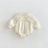 Vestido de Encaje Francés para Niña 2026, Nuevo Estilo Otoño, Vestido Princesa de Manga Larga con Cuello Grande para Niños, Ropa Infantil