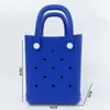 Bolsa Eva de Gelatina Pode Ser Acessórios DIY, Bolsa com Furos, Bolsa Fofa para Férias de Verão na Praia, Bolsa de Mão Simples para Mulheres, Versátil