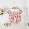 Roupas Hakkha Florais de Verão para Bebê Menina Roupas de Escalada para Bebê Menina Conjunto de Roupas com Saco de Fartura de Manga Curta Estilo Ocidental Roupas de Escalada para Lua Cheia