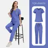 Ropa de trabajo médica de dos piezas multicolor, trajes de quirófano elásticos para ventas transfronterizas, uniformes quirúrgicos para hospitales y clínicas de mascotas
