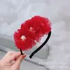 Versión coreana de diadema de flor para el pelo de niña, bebé niña no se ata la gasa para la cabeza, flor de cabeza para salida de niña pequeña, foto, fotografía, joyería para la cabeza