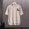 Camiseta de manga corta con estampado de letras de marca de moda para hombre, camisa básica informal holgada de verano de marca de moda 2024