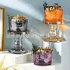 Copas de Vidrio de Alta Calidad para Velas para Decoración del Hogar, Portavelas Aromaterapéuticos sin Llama, Disponibles en Múltiples Colores, Acabado de Iones Galvanizados Pintados en Spray