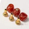 Ágata roja tres vías accesorios de joyería cuentas de barril viejo cuentas redondas Wen play accesorios diy pulsera de mano con cuentas suministro al por mayor