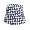 Nuevo Sombrero de Cubo de Cheurón de Comercio Exterior para Mujer Estilo Coreano Moderno Sombrero de Pescador Versátil Cálido para Otoño e Invierno