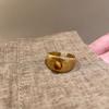 Anillo Ojo de Tigre Flor de Sol Dorado para Mujer 2024 Nuevo Anillo de Sentido de Alto Grado Diseño Nicho Anillo Único