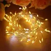Luzes de Fogo de Artifício de Fio Verde de Natal LED Cordão de Luzes para Árvore de Natal Luzes Decorativas para Festas ao Ar Livre Luzes de Atmosfera à Prova d'Água Transfronteiriças