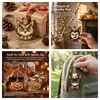 Colgantes de Madera 2D Lindos y Divertidos con Forma de Mascota para Halloween, Decoraciones de Atmósfera Festiva, Adornos Colgantes, Accesorios, Regalos