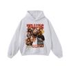 Moletom com capuz casual pesado de algodão puro com estampa de hip hop retrô hip hop rap europeu e americano de rua hip hop nacional moderno masculino