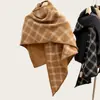 Xale Triangular Dupla Face Duas Cores Retro Coreano Cachecol de Inverno Quente Simples Versátil Peça de Roupa Externa Cachecol Aquecedor de Pescoço Feminino