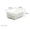Cesta de Almacenamiento de Hierro Japonés Cesta de Almacenamiento de Snacks para Cocina Cesta de Juguetes de Escritorio Caja de Almacenamiento para Cosméticos Baño Mascarillas