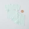 Conjunto de Manga Curta para Bebê Algodão Verão Fino Unissex Roupas de Bebê Dividido Respirável Jaqueta Infantil Shorts Conjunto de Duas Peças