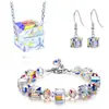 Explosões da Nova Amazon Europeia e Americana Conjunto de Pulseira, Colar e Brincos de Cristal de Açúcar Austríaco Pulseira de Cristal para Mulheres