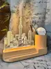 Contenedor de bolígrafos luz nocturna adornos creativos personalizados figura diy lámpara de escritorio acrílica regalo de aniversario de empresa graduación