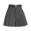 Traje de falda-pantalón único para mujer, nuevo estilo primavera-verano 2024, pantalones amplios de cintura alta plisados línea A, falda-pantalón casual que estiliza de pierna ancha