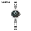 Reloj Pulsera Mokago para Transmisión en Vivo con Versátil Esfera de Nácar, Exquisito Reloj Redondo Pequeño para Mujer, Reloj de Pulsera de Cuarzo de Nicho, Más Vendido