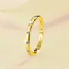 Anillo de Plata de Ley 925 Versión Coreana, Anillo para el Dedo Meñique, Anillo Chapado en Oro de 18 Quilates, Anillo de Moissanita Simple y Moderno, Venta al por Mayor Transfronteriza
