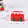 Nuevos adornos navideños de resina con diseño de alce, anciano, trineo, ciervo, coche, micropaisaje, nieve, tren y vagón.