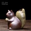 Creative cerâmica pequeno vaso hidropônico flor imitação de pedra mini grés pequena flor Zen home desktop ornaments