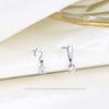 Pendientes Asimétricos de Plata de Ley S925 con Signo de Interrogación y Exclamación Simples de Personalidad Joyería Elegante de Nicho Pendientes Mini Pequeños