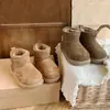 Botas de Neve Infantis 6-12 Anos Inverno Plus Veludo Quente Sapatos de Inverno Meninas Solado Macio Antiderrapante Botas Curtas Botas de Algodão Botas Meninos